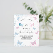 Baby shower-gender onthullen vlinders (Staand voorkant)