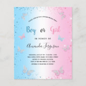 Baby shower-gender onthullen vlinders (Voorkant)