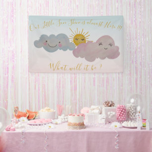 baby shower-gender-openbaring-zonnebrandmiddel-bla spandoek