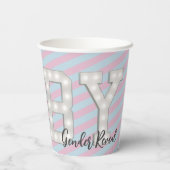 Baby shower Gendereducatie Papieren beker (Achterkant)