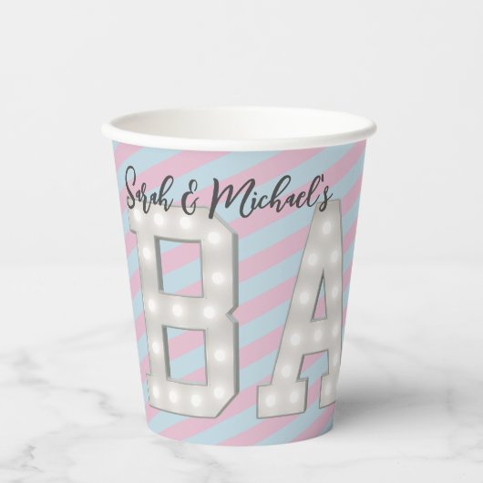 Baby shower Gendereducatie Papieren beker (Voorkant)