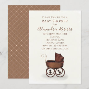 Baby shower Genderneutraal modern vervoer Kaart