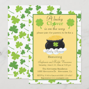 Baby shower genderneutraal St. Patrick's Day Kaart