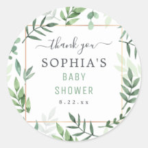 Baby shower Genderneutrale botanische Waterverf