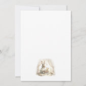 Baby shower Genderneutrale Bunny Bedankkaart (Achterkant)