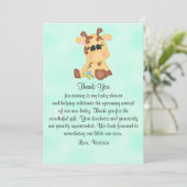 baby shower Genderneutrale Giraffe Kaart (Staand voorkant)