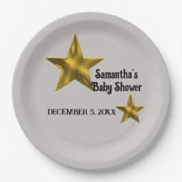 Baby shower Genderneutrale Gold Star Papieren Bordje