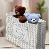 Baby shower Genderneutrale welkomstnaam Gift Bag Groot Cadeauzakje