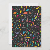 baby shower gepatterde bladeren kaart (Achterkant)