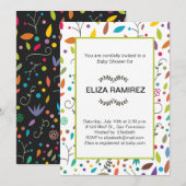 baby shower gepatterde bladeren kaart (Voorkant / Achterkant)