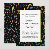 baby shower gepatterde bladeren kaart (Voorkant / Achterkant)