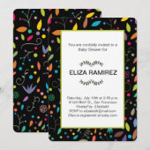 baby shower gepatterde bladeren kaart (Voorkant / Achterkant)