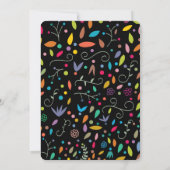 baby shower gepatterde bladeren kaart (Achterkant)