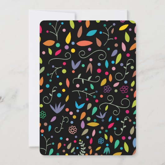 baby shower gepatterde bladeren kaart (Achterkant)