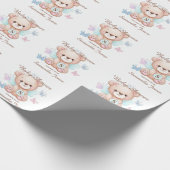 Baby shower gepersonaliseerd inpakpapier (Hoek)