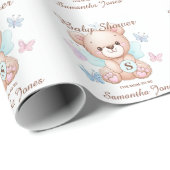 Baby shower gepersonaliseerd inpakpapier (Rol Hoek)