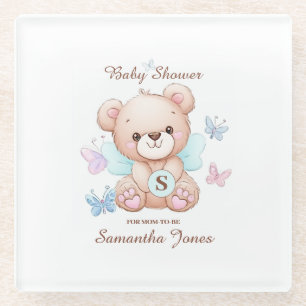 Baby shower gepersonaliseerd Onderzetter Glazen Onderzetter