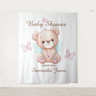 Baby shower gepersonaliseerd wandtapijt wandkleed