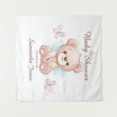 Baby shower gepersonaliseerd wandtapijt wandkleed (Voorkant (horizontaal))