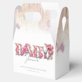 Baby shower gepersonaliseerde bloembrieven bedankdoosjes (Geopend)