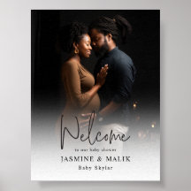 Baby shower gepersonaliseerde foto Poster van het 