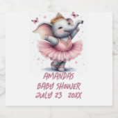 BABY SHOWER GEPERSONALISEERDE NAAM SPARKLING WIJNETIKET (Enkel label)