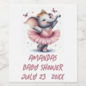 BABY SHOWER GEPERSONALISEERDE NAAM WIJN ETIKET (Enkel label)