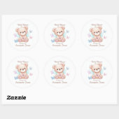 Baby shower gepersonaliseerde Sticker (Vel)