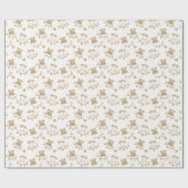 Baby shower Geslacht Neutraal Bruin en Wit Cadeaupapier (Vlak)