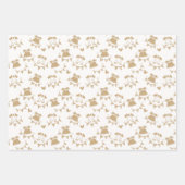 Baby shower Geslacht Neutraal Bruin en Wit Inpakpapier Vel (Voorkant)