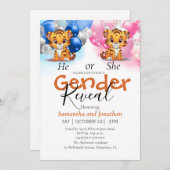 Baby Shower Geslacht Onthulling Roze en Blauwe Bal Aankondiging (Voorkant / Achterkant)