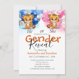 Baby Shower Geslacht Onthulling Roze en Blauwe Bal Aankondiging