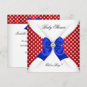 Baby shower Geslacht Rood-blauwe plekken Kaart (Voorkant / Achterkant)