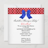 Baby shower Geslacht Rood-blauwe plekken Kaart (Achterkant)