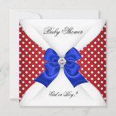 Baby shower Geslacht Rood-blauwe plekken Kaart (Voorkant)