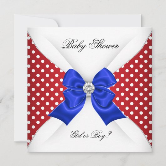 Baby shower Geslacht Rood-blauwe plekken Kaart (Voorkant)