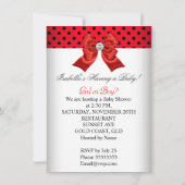 Baby shower Geslacht Rood zwart-wit Kaart (Achterkant)