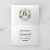 Baby shower gevouwen bedankkaart kaart (Binnen)