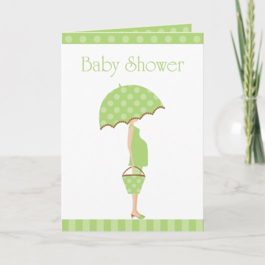 Baby shower gevouwen Kaart uitnodiging (Voorkant)
