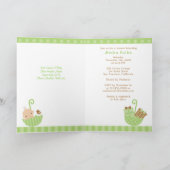 Baby shower gevouwen Kaart uitnodiging (Binnen)