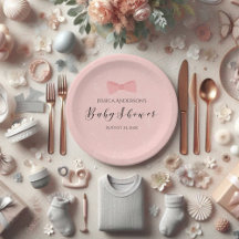 Baby shower Gewoon Schattige Roze Boog