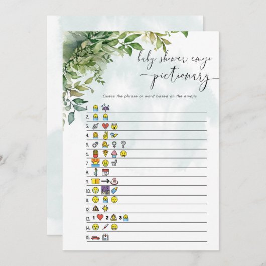 Baby shower Gezegden Afbeelding Quiz spel Kaart (Voorkant / Achterkant)