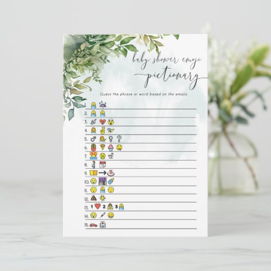 Baby shower Gezegden Afbeelding Quiz spel Kaart (Staand voorkant)