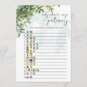 Baby shower Gezegden Afbeelding Quiz spel Kaart (Voorkant)