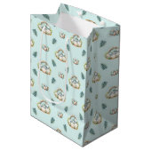 Baby Shower Gift Bag Baby Dinosaur Pattern Medium Cadeauzakje (Voorkant Gekanteld)