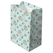 Baby Shower Gift Bag Baby Dinosaur Pattern Medium Cadeauzakje (Achterkant Gekanteld)