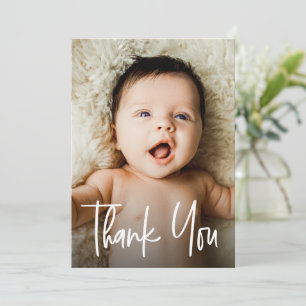 Baby shower Gift Dank u Aangepaste Foto Bedankkaart