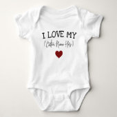 Baby shower Gift Ik hou van mijn aangepaste tekst Romper (Voorkant)