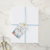 Baby shower Gift Label met waterverf ontwerp. Cadeaulabel (Met Touw)