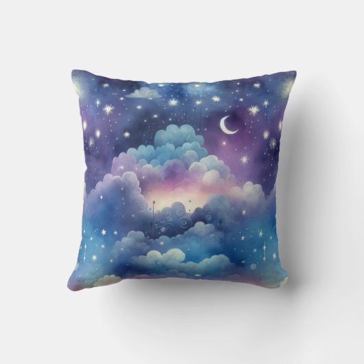 Baby Shower Gift Pillow - Dreamy Night Sky Kussen (Achterkant)